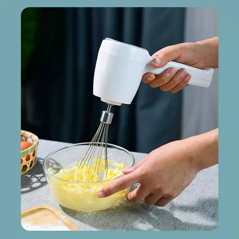 Máy đánh trứng điện có thể sạc lại Bánh gia dụng Dụng cụ làm bánh Máy làm kem cầm tay Máy trộn không dây nhỏ - Máy trộn điện