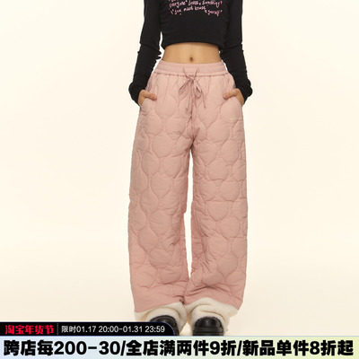 taobao agent Genuine quilted fleece windproof ski velvet winter jeans, increased thickness