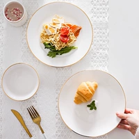 Nordic Phnom Penh Western Restaurant Plate Ceramic Bulls Plate Family Circle Circular Dailware Hotel Restaurant Hotel Restaurant Restaurant Restaurant Restaurant
