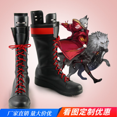 taobao agent Tomorrow Ark Red Red COS Shoes Custom Game Anime COSPLAY Women's Boots Support viewing