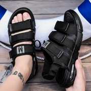 Dép đi biển nam 2019 mùa hè mới màu đen không khí đệm thể thao - Giày thể thao / sandles