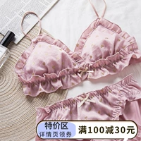 Áo dài nhung Nhật Bản hot girl yêu không có vòng thép hình tam giác cup đồ lót mỏng thoải mái dễ thương - Bộ đồ lót phụ kiện thời trang nữ