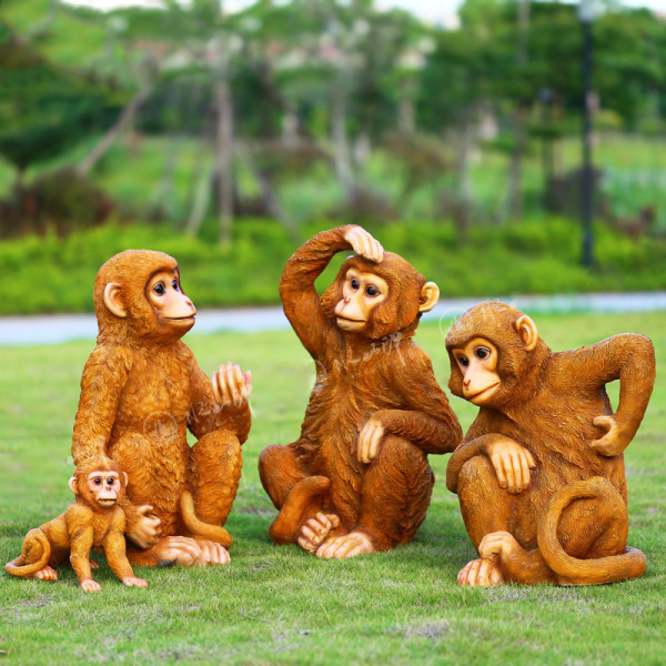 Скульптура моделирование уоткинс обезьяна украшение смола на открытом воздухе сад Суд дворян декоративный зоопарк