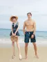 Cặp đôi đồ bơi cặp đôi mẫu nước cặp đôi đồ bơi nữ phù hợp với bãi biển nam kỳ nghỉ tuần trăng mật áo tắm bảo thủ - Vài đồ bơi 	đồ đôi đi biển cho mẹ và bé	