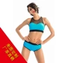 Châu Âu và Hoa Kỳ phụ nữ mới tam giác chia áo tắm kỳ nghỉ bikini gợi cảm lưới phối đồ bơi nữ 7014 - Bikinis đồ bơi nữ đẹp kín đáo