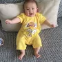 Mùa hè em bé tên lửa Lakers James Kobe Chiến binh Curry Harden em bé romper - Áo liền quần bodysuit cotton cho bé