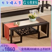 Mới Trung Quốc gỗ rắn hiện đại tối giản Trung Quốc bàn cà phê rỗng vuông bàn trà phòng khách đồ nội thất mô hình phòng tùy chỉnh đồ nội thất - Bàn trà