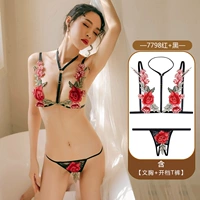 Bikini đồ lót ren gợi cảm thong đồ lót siêu mỏng niềm đam mê đen trong suốt áo tắm ba điểm mùa hè - Bikinis váy tắm biển đẹp