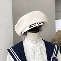 Полиуретановый демисезонный ретро берет, универсальная шапка, популярно в интернете, в корейском стиле