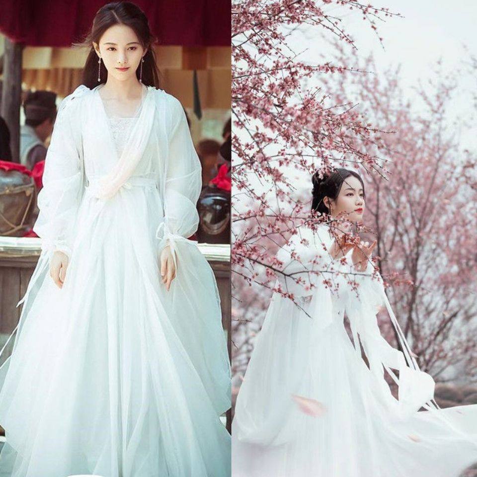 新款白娘子传奇鞠婧祎同款汉服仙女女服白素真古装包裹袋
