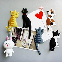 Креативный мультяшный милый магнит на холодильник, магнитное украшение, кот
