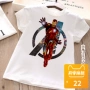 Avengers In Trẻ em Mặc áo phông cho bé trai Áo ngắn tay Iron Man Mẫu người nhện 2 đến 14 tuổi Trẻ em mặc - Áo thun cửa hàng quần áo trẻ em