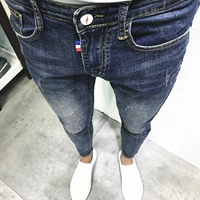 Оригинальный Chao Men Sia Xinhan Slim Modeling Old Cat Sudan Nine -Ppet Общество джинсов Общество Общества мальчиков Интернет красная рука