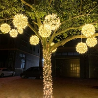 [led藤球灯户外防水挂树灯圆球灯景观亮化工程街道树木装饰彩灯串]