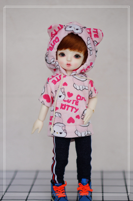 taobao agent Cute hoody, T-shirt, doll, clothing, cat