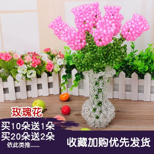 Двухэтажный браслет из бисера ручной работы, набор материалов, плетеный креативный аксессуар, акриловые бусины, розы, DIY