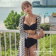 Bộ bikini Hàn Quốc tùy chỉnh tụ tập áo tắm nữ ba mảnh gợi cảm áo dài mỏng chống nắng mùa xuân nóng bỏng - Bikinis