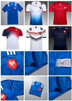 Quần áo bóng bầu dục Pháp màu xanh đỏ Pháp đi trắng Pháp sân nhà Rugby Jersey - bóng bầu dục bóng rugby