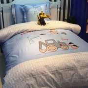 gia đình phim hoạt hình trẻ em bông của bốn chàng trai Được trang bị ba mảnh giường chăn Địa Trung Hải Anh khai thác 1,5 m - Bộ đồ giường trẻ em