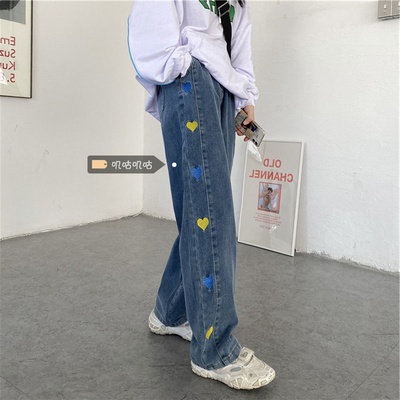 taobao agent Jeans, plus size, 2021 collection, with embroidery, fitted