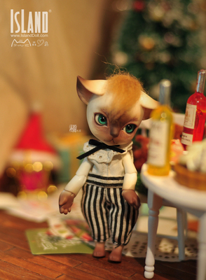 taobao agent Isanddoll Island Society toy Doll Sen's original 12 -point BJD pocket little male servant Cat Lolo free shipping