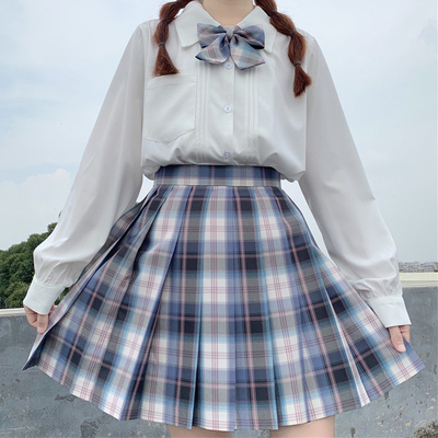 taobao agent Spring Japanese student pleated skirt, autumn demi-season sexy top, 2023, long sleeve