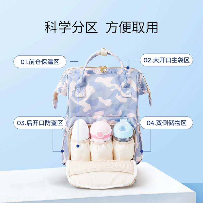 Mommy bag vai 2019 mới của mẹ ba lô thời trang ba lô mẹ và bé đi chơi túi mẹ và bé túi mẹ và bé - Túi / túi Baby