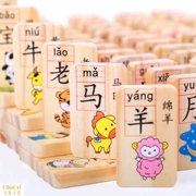 Văn học khối 1000 từ nhận thức thời tiết bé origami domino đồ chơi bằng gỗ trung lưu bằng gỗ - Khối xây dựng