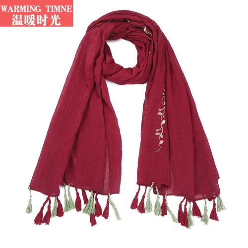 Пляжный этнический плащ с кисточками, накидка, шарф, с вышивкой