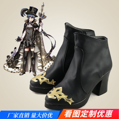 taobao agent Black Countermend 100 Charles COS Renjue Anime COSPLAY Shoes Custom COS Shoes Look at the picture