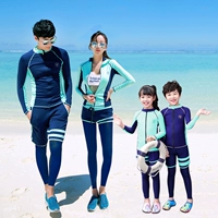 Раздельный быстросохнущий детский комплект для влюбленных для мальчиков для плавания, семейный стиль, длинный рукав