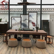Mới Trung Quốc bàn trà gỗ rắn hiện đại Bàn trà Kung Fu hiện đại Bàn cà phê Zen phòng trà Trung Quốc màu đen gỗ óc chó tùy chỉnh - Bàn / Bàn