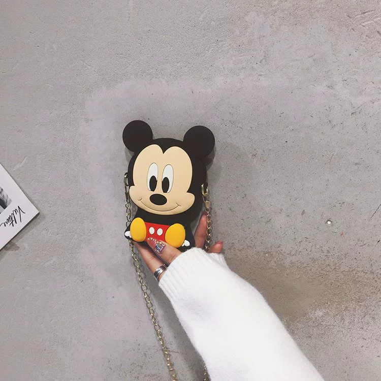 2020 Amoi trẻ em đi chơi silicone túi vuông nhỏ kẹo sứ giả vai hoạt hình Disney Mickey Minnie túi nhỏ - Túi bé / Ba lô / Hành lý