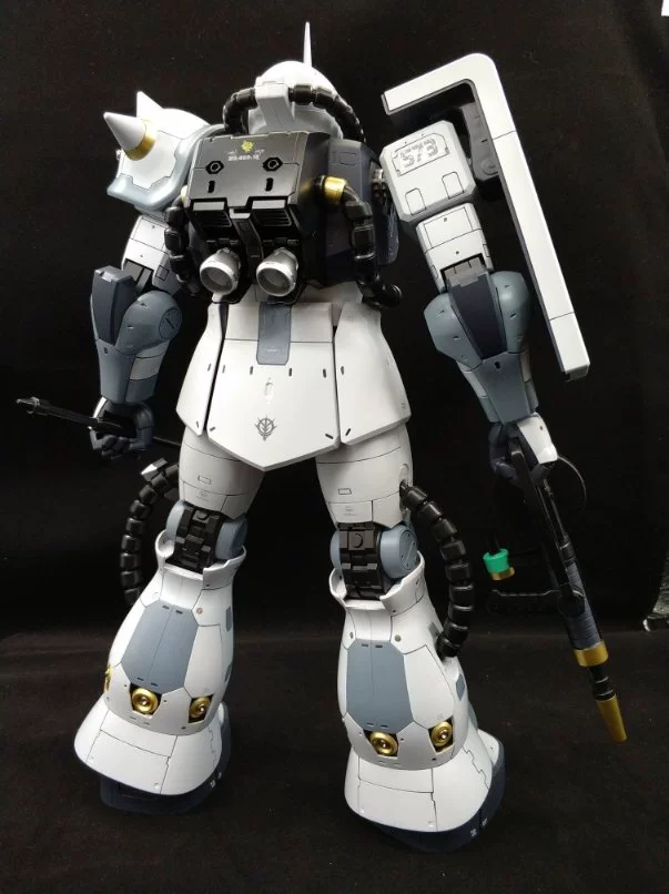Mô hình tiêu thụ nhỏ may mắn đúc MEGA 1  48 Zaku sói trắng phun sơn - Gundam / Mech Model / Robot / Transformers
