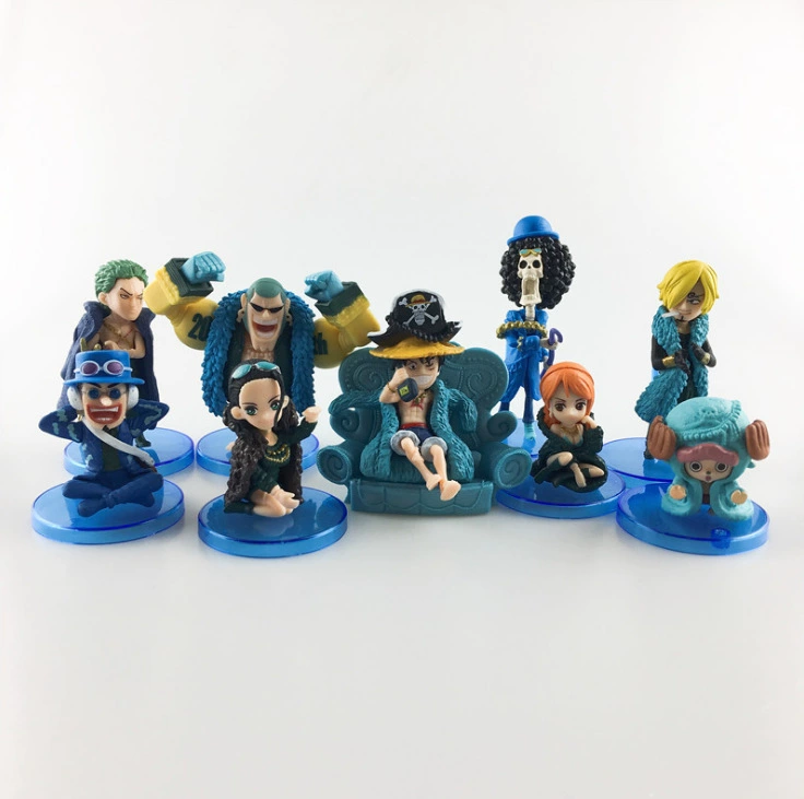 One Piece 20th Anniversary Ver. Blue Dress and Straw Hat Group 9 Anime Q Phiên bản đổ đồ trang trí hình - Khác