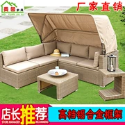 Giải trí ngoài trời giả mây bên hồ bơi nhà trọ với ghế sofa mái hiên Biệt thự sân thượng đồ nội thất sân vườn - Nhà cung cấp đồ nội thất