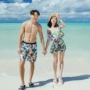 Bảo thủ Xiêm Váy thép cuộn Thái Lan Tuần trăng mật Kỳ nghỉ nam và nữ những người yêu thích bộ quần áo bơi suối nước nóng - Vài đồ bơi 	đồ đôi đi biển màu trắng	