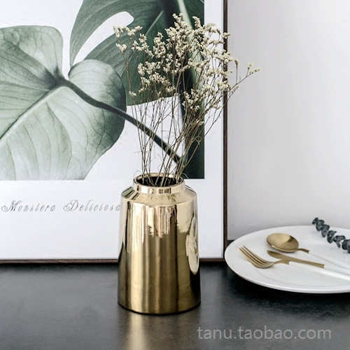Скандинавский латунный золотой комплект, держатель для ручек, украшение, легкий роскошный стиль