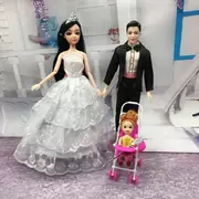 Bạn trai đồ chơi công chúa Ken Hoàng tử Barbie Công chúa mang thai búp bê mang thai gia đình hạnh phúc ba món quà sinh nhật - Búp bê / Phụ kiện
