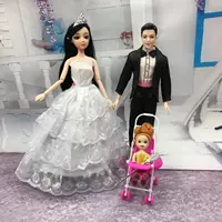 Bạn trai đồ chơi công chúa Ken Hoàng tử Barbie Công chúa mang thai búp bê mang thai gia đình hạnh phúc ba món quà sinh nhật - Búp bê / Phụ kiện con búp bê