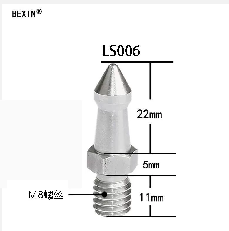 Chân đế chụp ảnh bằng thép không gỉ M8 Chân chống trượt chân chống trượt Phụ kiện kỹ thuật số SLR monopod - Phụ kiện VideoCam