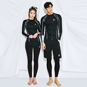 Bộ đồ lặn Hàn Quốc dây kéo chia tay áo tắm dài tay chống nắng nhanh khô đôi nam nữ và sứa ống thở phù hợp với đồ bơi - Vài đồ bơi