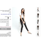 Chân váy đẹp B thành ~ 19 xuân mới Hàn Quốc phiên bản khóa cao eo bó sát quần nữ xu hướng quần jeans ống dài - Quần jean