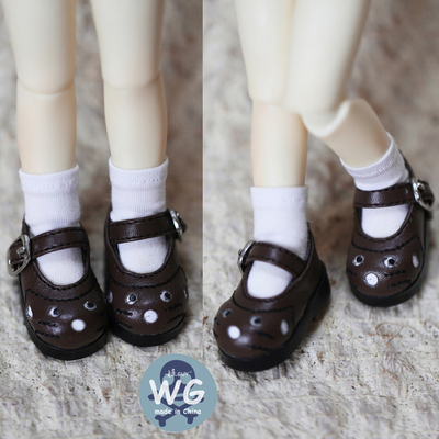 taobao agent Baby GUY spot BJD baby shoes SD10 doll 3 -point student shoes with buckle shoes flat sole shoes cute cat face shoes