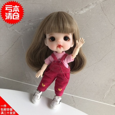 taobao agent [Special offer] 8 minutes, 6 minutes, 4 points, BJD high -temperature silk wig OB11 baby air bangs pear long hair