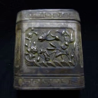 [Ю Цзянь] антиквариат Разнообразная сумка старая модная медь, медная украшение династии Цин, богатая высокая, белая медная сигаретная кремовая коробка