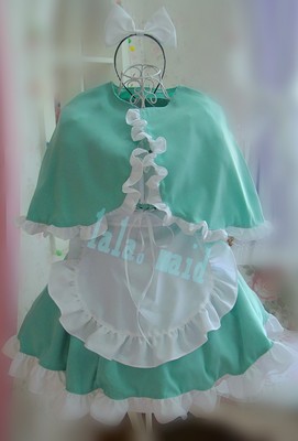 taobao agent Free shipping 2024 Christmas new Japanese maid costumes cute mint green small shawl 4 piece set