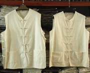 Cotton truyền thống vải thô Tang phù hợp với nam vest mồ hôi vest Ma Hao mùa hè tuổi đầu áo vest phong cách Trung Quốc gió quốc gia nút