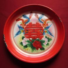 Стакан Светящийся красный【Феникс-слово счастье】эмаль диск-экспорт большого