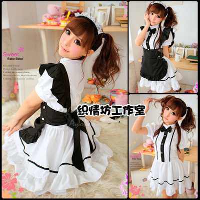 taobao agent Black and white clothing for princess, suit, cosplay, Lolita style